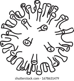 imagen vectorial del coronavirus durante la epidemia
