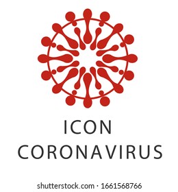 Imagen vectorial del microbio coronavirus 2019 bajo el microscopio en un fondo blanco, procedente de Wuhan. Microbios dibujantes de iconos, neumonía de bacteria coronavirus.Detén el coronavirus. Sitios web médicos.