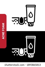 Imagen vectorial. Imagen del icono del tubo de crema de cosméticos.
