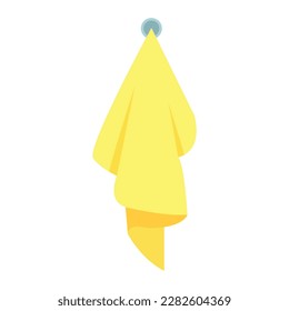 Vector image of cotton towels for shower or kitchen. Hygiene items and baths. The concept of cleanliness and self-care. Beautiful elements for your design.