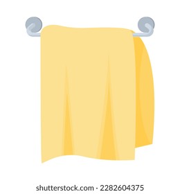 Vector image of cotton towels for shower or kitchen. Hygiene items and baths. The concept of cleanliness and self-care. Beautiful elements for your design.
