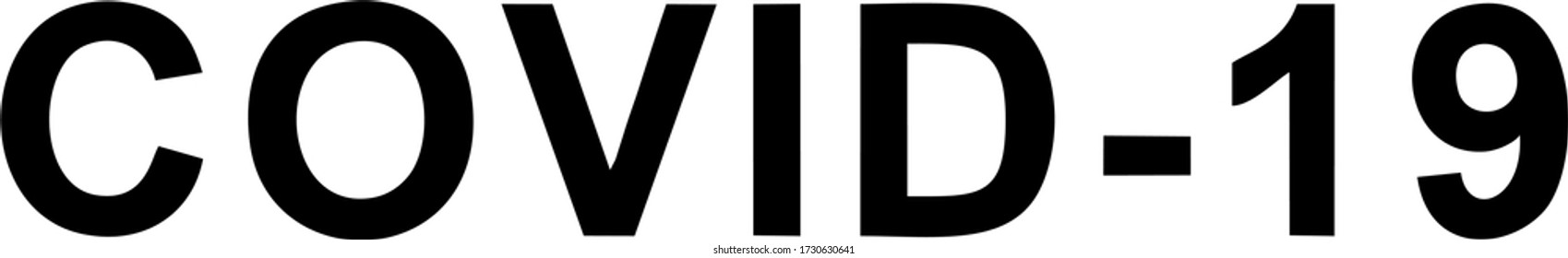Vector image of the covid-19 inscription