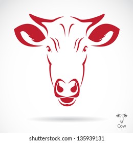 Vector image of an cow head , illustration - vector