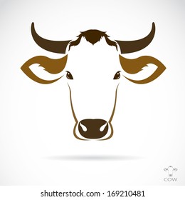 Vector image of an cow head on white background