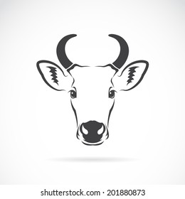 Vector image of an cow head on white background