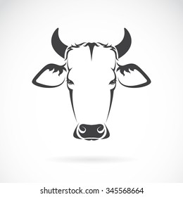 Vector image of an cow head on white background