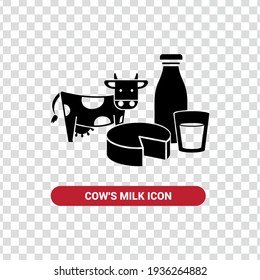 Vektorbild. Kuhmilch-Symbol.
