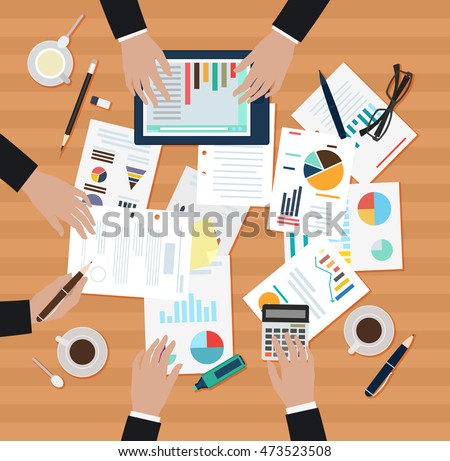 Vector image of Coworking ofice men