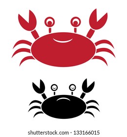 Vector image of an crab on white background