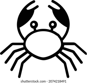 vector image of a crab on a white background. used for logo design elements