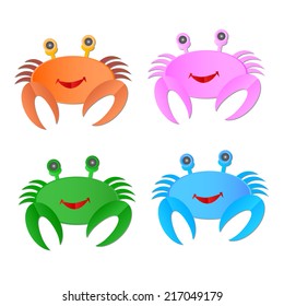 Vector image of an crab on white background.EPS10 vector format.