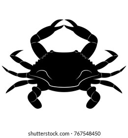 Vector image of crab silhouette