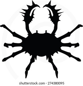 Vector Image - crab silhouette isolated on white background