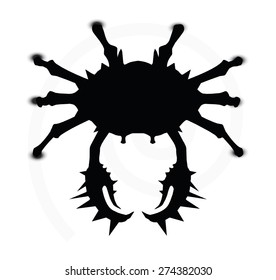 Vector Image - crab silhouette isolated on white background