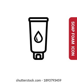 Imagen vectorial. Icono de tubo de crema. Imagen de cosméticos.