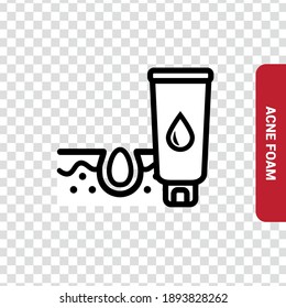 Vector image. Cream tube icon. Image of cosmetics.