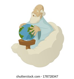 Vector image of creation world by God