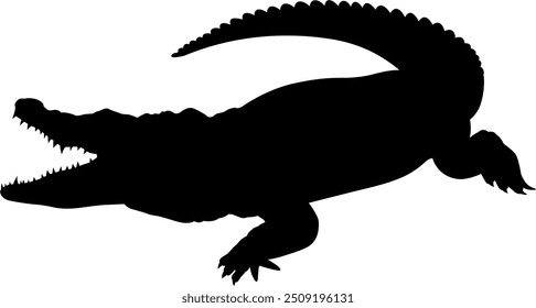 Vector image of a crocodile