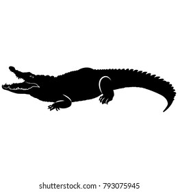 Vector Image Crocodile Silhouette Open Mouth Stock Vector (Royalty Free ...