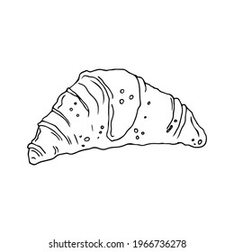 vector image of a croissant for breakfast 