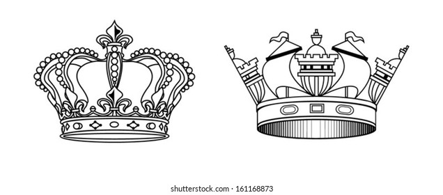 Vector image of a crown