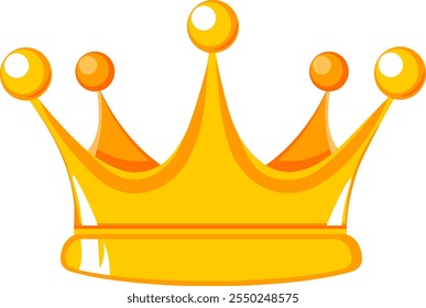 Vector image of a crown made of gold