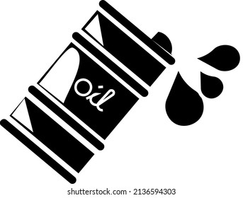 Vector image of crude oil drum