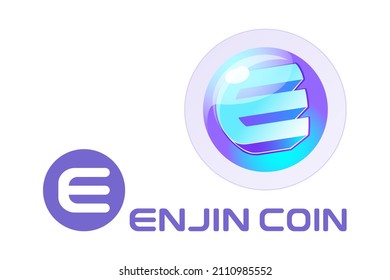 Vector image of the crypto currency logo with text, based on the original. White background. Mining