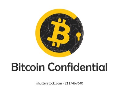 Vector image of the crypto currency logo with text, based on the original. White background. Mining
