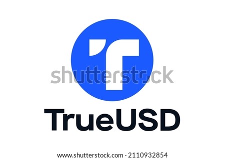 Vector image of the crypto currency logo with text, based on the original. White background. Mining