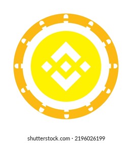 vector image, cryptocurrency icon with a white background, in a yellow circle