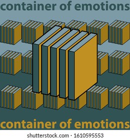Vector image of a cube. Cubes in isometry. Poster
