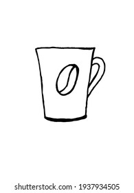imagen vectorial de una taza sobre un fondo blanco