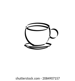 vector image of a cup on a white background