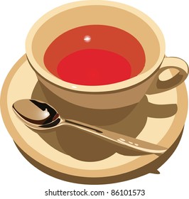 Vector image of the cup of tea