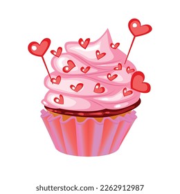 vector image of cupcake with white background