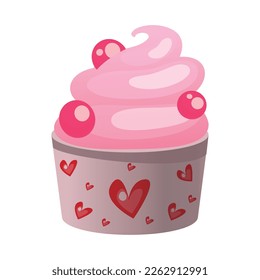 vector image of cupcake with white background