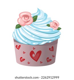 vector image of cupcake with white background