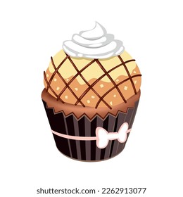 vector image of cupcake with white background
