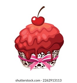 vector image of cupcake with white background