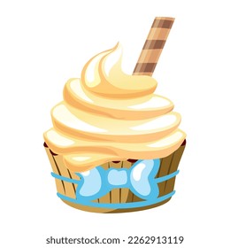 vector image of cupcake with white background