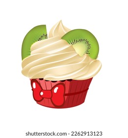 vector image of cupcake with white background