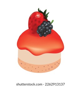 vector image of cupcake with white background