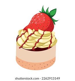 vector image of cupcake with white background