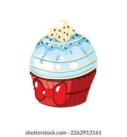 vector image of cupcake with white background
