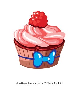 vector image of cupcake with white background