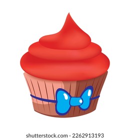 vector image of cupcake with white background