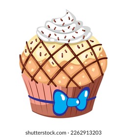 vector image of cupcake with white background