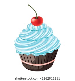 vector image of cupcake with white background