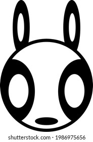 Vector image of cute cartoon bunny.